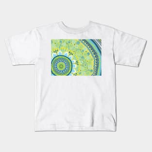 Blue and Sage Mandala Kids T-Shirt